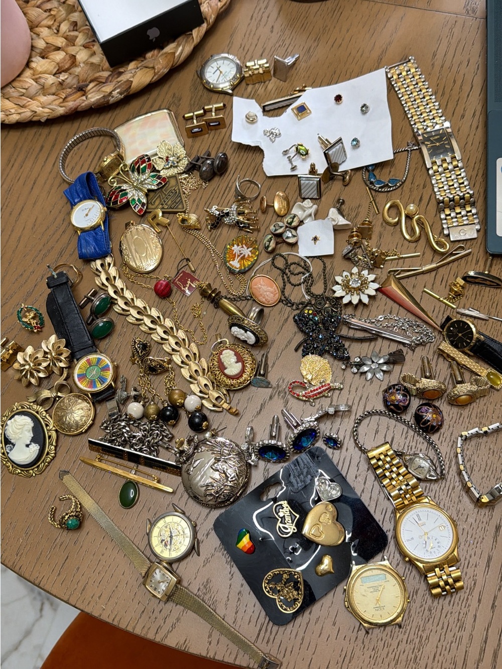 Vintage Gold & Multicolor Accent Jewelry Mix